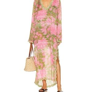 $565 Hemant And Nandita Pakhi Kaftan Large Resort wear